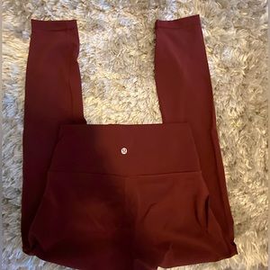 Maroon Lululemon Leggings